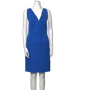 ROLAND MOURET V-Neck Knee-Length Dress Size: XL | US12, UK16